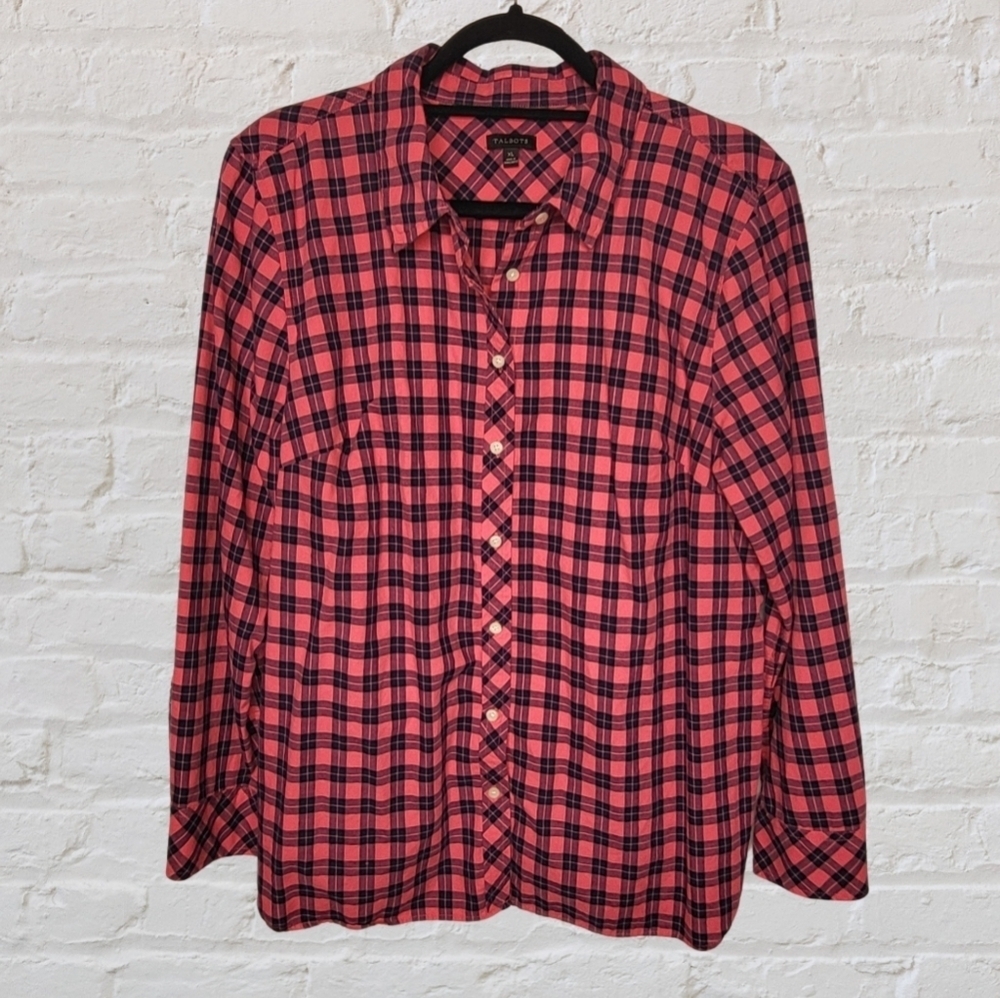 EUC Talbots Men's Plaid Button Down Shirt